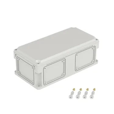 Корпус IP66/IP67, 400х200х146 мм, без МП, с фланцами, непрозрачная крышка H- 21 мм