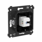 Avanti Телефонная розетка RJ-12 без шторки в стенуодинарная Черный квадрат