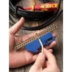 Шина нулевая 63.20 изолятор на DIN-рейку латунь