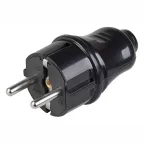 Евровилка прямая черная 16А