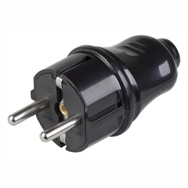 Евровилка прямая черная 16А