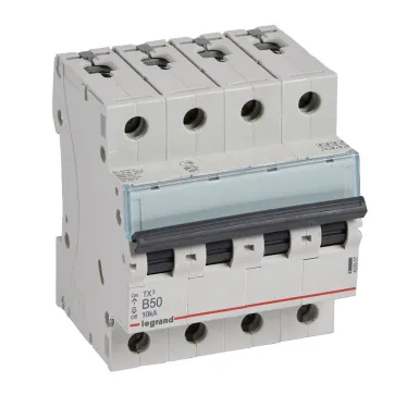 Выключатель автоматический четырехполюсный 50А B TX3 6kA/10kA