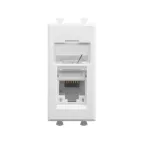 Компьютерная розетка "Белое облако" "Avanti" RJ-45 модульная, кат. 6, 1 мод | 4400291 | DKC