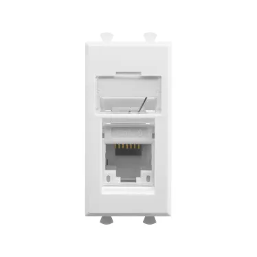 Компьютерная розетка "Белое облако" "Avanti" RJ-45 модульная, кат. 6, 1 мод | 4400291 | DKC