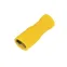 Наконечник плоский РппИм 6-7-0.8 желтый QUADRO (50шт) полностью изолированный (розетка)