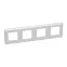 Рамка пластиковая горизонтальная Mosaic 4х2 модуля алюминий