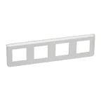 Рамка пластиковая горизонтальная Mosaic 4х2 модуля алюминий