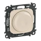 Valena ALLURE Светорегулятор с поворотной ручкой универсальный 300Вт без нейтрали С лицевой панелью Слоновая кость