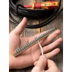 Шина PEN ноль-земля 6х9мм 24 отверстия латунь крепеж по краям PROxima