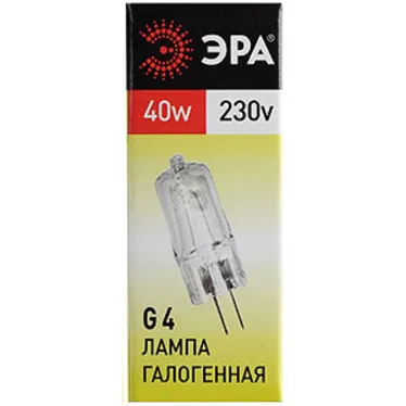 Лампа накаливания галогенная G4-JCD-40W-230V-CL (галоген, капсула, 40Вт, нейтр, G4) (100/1000/35000)