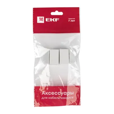 Соединитель (16х16) (4 шт) Plast PROxima белый