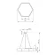 Светильник светодиодный Geometria Hexagon SPO-121-W-40K-038 38Вт 4000К 4000Лм IP40 600х80 белый подвесной