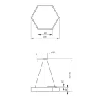 Светильник светодиодный Geometria Hexagon SPO-121-W-40K-038 38Вт 4000К 4000Лм IP40 600х80 белый подвесной