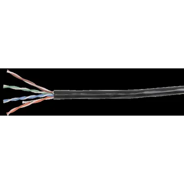 Витая пара U/UTP кат 5E 4 пары LDPE 305м черный GENERICA