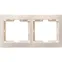 КВАРТА Рамка горизонтальная бежевая 2 поста