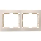 КВАРТА Рамка горизонтальная бежевая 2 поста