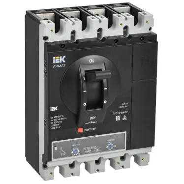 ARMAT Автоматический выключатель в литом корпусе 4P типоразмер H 150кА 315А расцепитель термомагнитный регулируемый