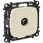 Розетка Valena ALLURE ТВ оконечная 10дБ 0-862 МГц лицевая панель слоновая кость