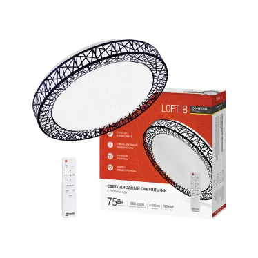 Светильник светодиодный COMFORT Loft-B 75Вт 230В 3000-6500K 6000Лм 500x100мм с пультом ДУ | 4690612035116 | IN HOME