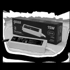 Блок питания для светодиодной ленты 15 Вт AC 100-264В Uвых 12В IP67 220х30х20мм Black Gauss