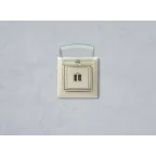 VALENA Розетка двойная USB слоновая кость