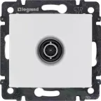 VALENA Розетка телевизионная TV звезда в рамку белая 1.5дБ