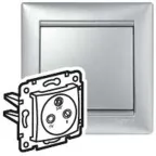 VALENA Розетка телевизионная TV-FM-SAT оконечная 10дБ алюминий