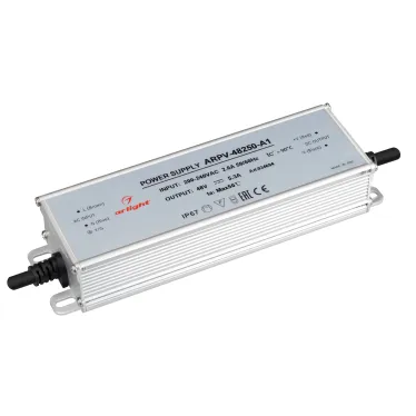 Блок питания ARPV-48250-A1 (48V, 5.3A, 254W) ( IP67 Металл, 3 года) | 034694 | Arlight