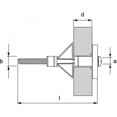 Дюбель металлический для пустотел. конструкций М5х52 | CM560552 | DKC