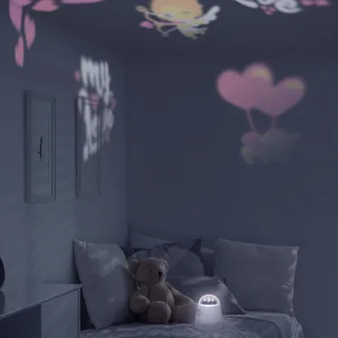 Светильник ночной со сменной проекцией с кабелем электропитания и выключателем, 4W, белый 1/50 | DIY0011 | Gauss