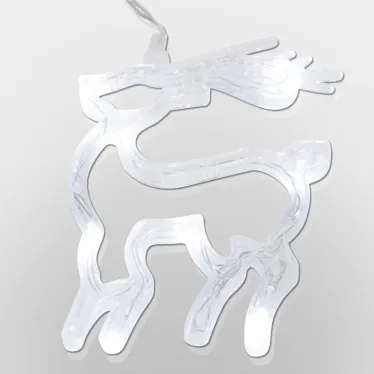 Фигура светодиодная "Олененок" на присоске с подвесом, цвет белый | 501-016 | NEON-NIGHT