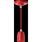 Светильник с проводом 1м.Е27 декор красный