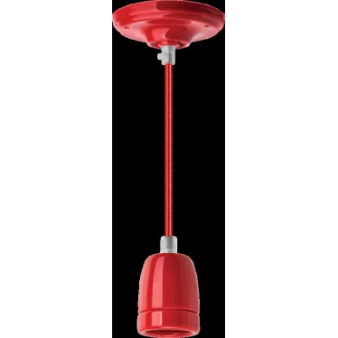Светильник с проводом 1м.Е27 декор красный
