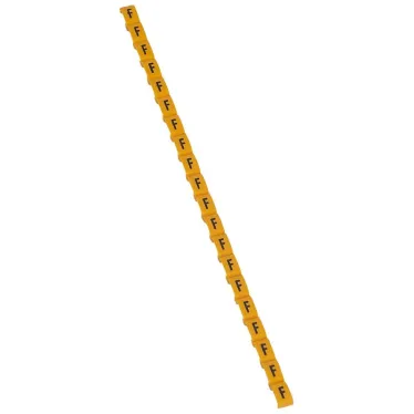 Маркировка буква (F) черный/желтый Duplix (600шт)