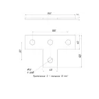 STRUT-пластина Т-образная 4 отверстия HDZ