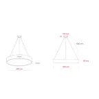 Светильник LED Geometria Ring SPO-131-B-40K-045 45Вт 4000К 4000Лм IP40 600х80 черный подвесной драйвер внутри