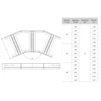 Угол 45 град. горизонтальный для лестничного лотка 80x200мм | glt4580200 | EKF
