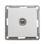 W59 Розетка телевизионная TV скрытая в рамку белая