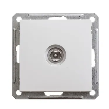 W59 Розетка телевизионная TV скрытая в рамку белая