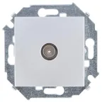 Розетка TV одиночная винтовой зажим алюминий