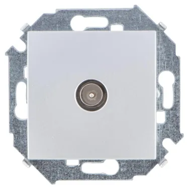 Розетка TV одиночная винтовой зажим алюминий