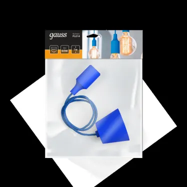 Светильник подвесной под лампу 1хE27 AC 220В Голубой IP20 1000х40х94мм Пластик Decor Gauss