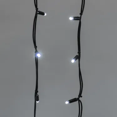 Гирлянда Айсикл (бахрома) светодиодный, 6,0 х 1,5 м, черный провод "КАУЧУК", 230 В, диоды белые, 240 LED | 255-295 | NEON-NIGHT