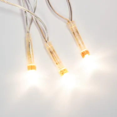 Гирлянда светодиодная универсальная 100 LED ТЕПЛЫЙ БЕЛЫЙ 10 метров, прозрачный ПВХ, с контроллером | 303-063 | NEON-NIGHT