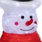 Акриловая светодиодная фигура Снеговик в шляпе 38х38х72 см, IP65, понижающий трансформатор в комплекте | 513-282 | NEON-NIGHT