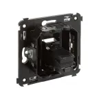 Avanti USB 2.0 розетка одинарная в стену, тип А-А, , Черный матовый