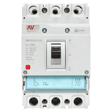 Выключатель автоматический AV POWER-2/3 125А 35кА TR