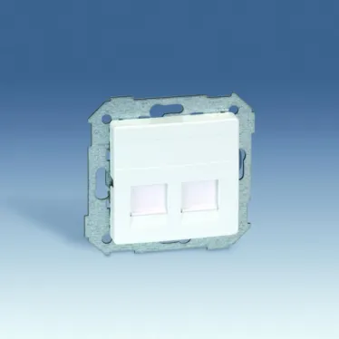 Адаптер на 2 RJ45 75542-30, шторки, S82, графит