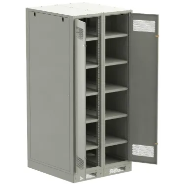 Шкаф LINEA B аккумуляторный 2000х900х950мм двустворчатая металлическая дверь серый