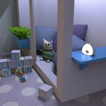 Светильник ночник настольный 5 Вт 200 лм 2700-6000К DC 5В Голубой IP20 112х54х109мм с Li-ion акк 1200мА диммируемый Qplus Gauss